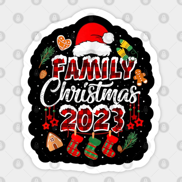 Family Christmas 2023 Matching Squad Santa Elf Sticker by rhazi mode plagget